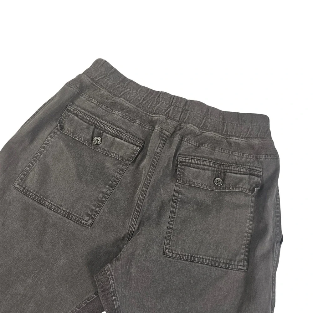 James Perse Standard Black Fade Joggers Pants Size 2 WHVJ1677 Mixed Media Ribbed